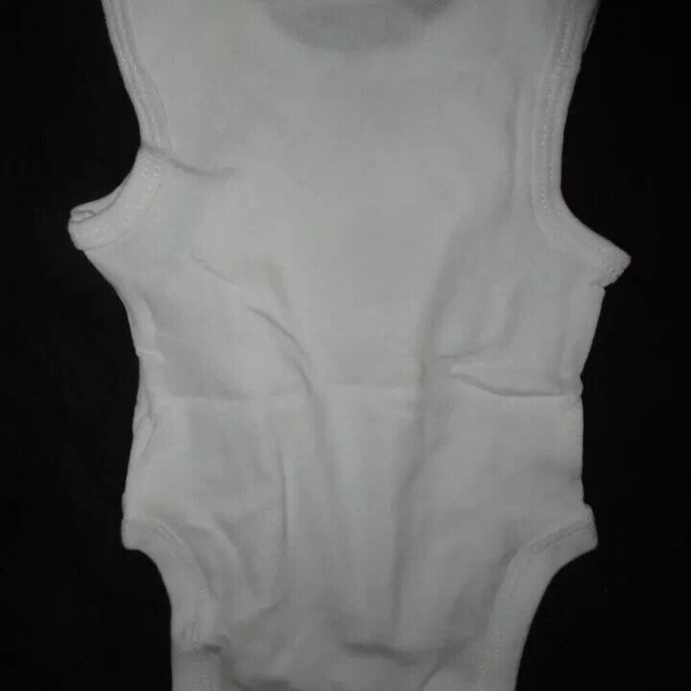 Amazon Essentials Set of 6 Baby Sleeveless Bodysuits Unisex Newborn White Cotton